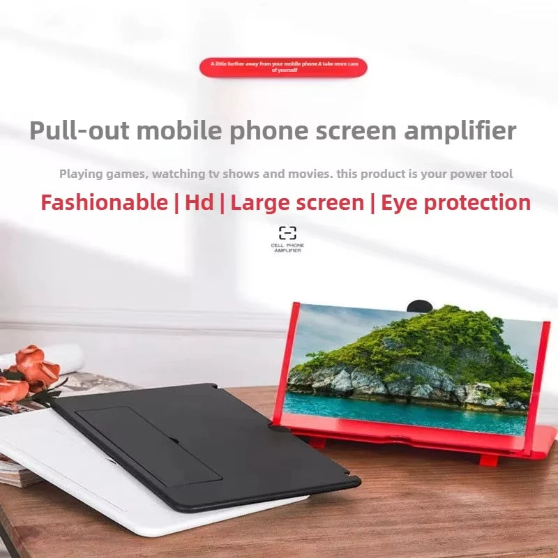 10/12In Mobile Phone Magnifier Ultra-Hd Screen Magnifier for Easy TV Viewing Orientation Full-Screen Mobile Phone Magnification