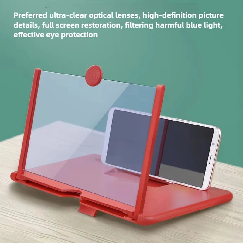 10/12In Mobile Phone Magnifier Ultra-Hd Screen Magnifier for Easy TV Viewing Orientation Full-Screen Mobile Phone Magnification